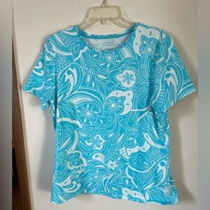 Talbots Blue Boxy Short Sleeve Tee